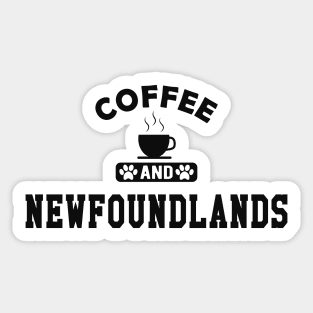 Newfoundland Dog - Coffee and newfoundlands Sticker